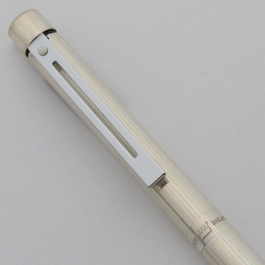 Sheaffer Targa 1004 Ballpoint Pen - Sterling Silver, Lined Pattern