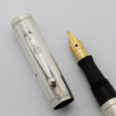 Waterman 452 1/2 LEC Fountain Pen - Lined Sterling, Flexible Nib