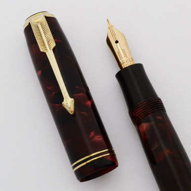 Parker Vacumatic Junior Fountain Pen (1937) - Burgundy Pearl