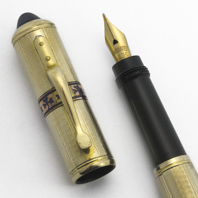 Vintage Safety Pen - Gold Filled Overlay with Shamrock Enameled