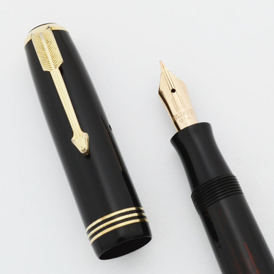 Parker Vacumatic Junior Fountain Pen (1938) - Black, Lockdown