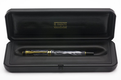 Parker Duofold International Fountain Pen (1998) - Grey Pearl