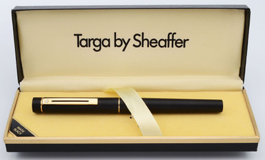 Sheaffer TARGA 1003 Fountain Pen - Matte Black, Gold Trim, Early