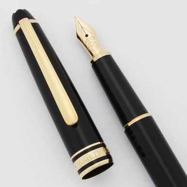 Montblanc Meisterstuck 144 Fountain Pen - Black, Gold Plated Trim