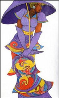 The Purple Umbrella Limited Edition Art Print - Charles Bibbs