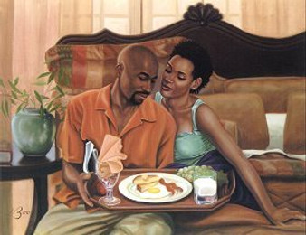 Breakfast in Bed (12x16)Art Print - Henry Lee Battle