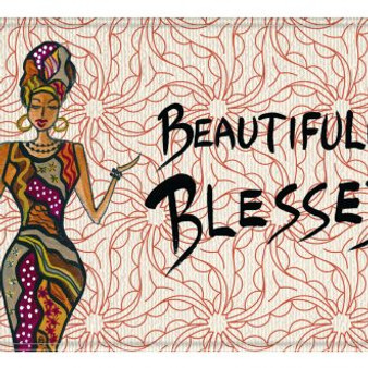 Beautifully Blessed -- Memory Foam Floor Mat -- Cidne Wallace