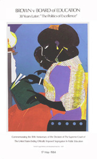 The Lamp (30th Ann. of Brown vs. Board of Education) Art Print - Romare Bearden