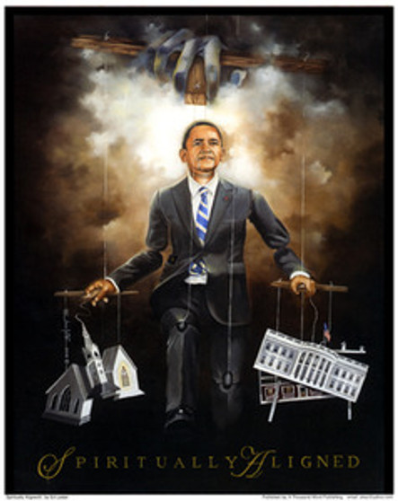 Spiritually Aligned - Barack Obama Art Print - Edwin Lester