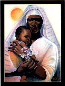 The Child and Madonna Art Print - Keith Mallett