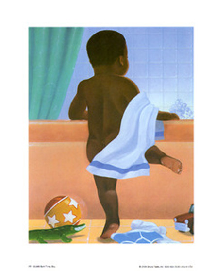 Bath Time Boy Art Print - Stanley Morgan