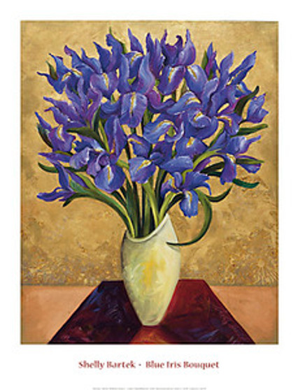 Blue Iris Bouquet Art Print - Shelly Bartek