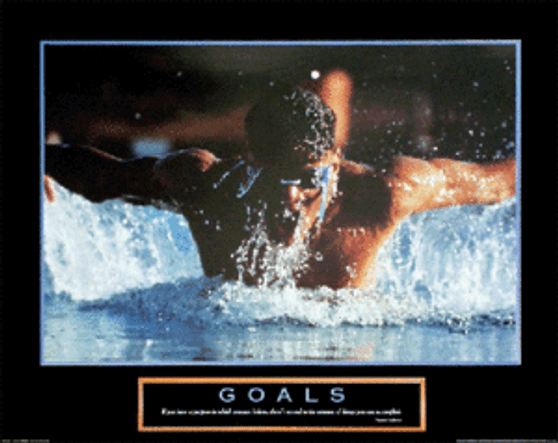 Goals - Swimmer Motivational Art Print