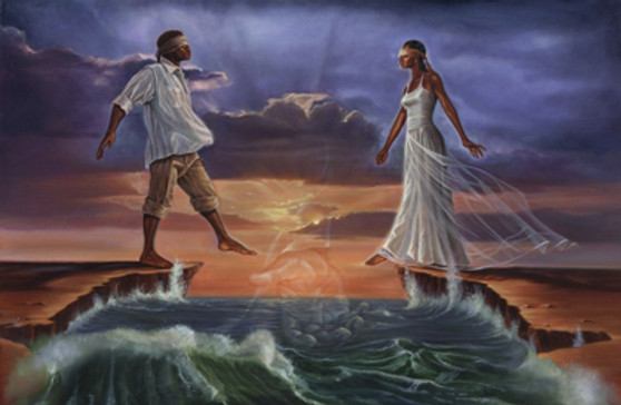 Step Out On Faith-Love (18 x 12) Art Print - Kevin A. Williams - WAK