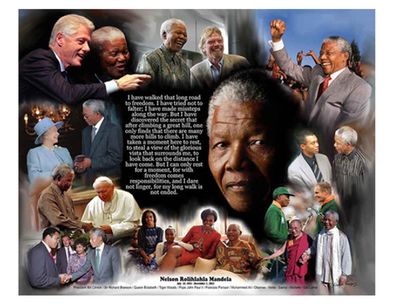 Nelson Rolihlahla Mandela Art Print - Wishum Gregory