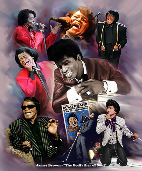 James Brown: The Godfather Of Soul Art Print - Wishum Gregory