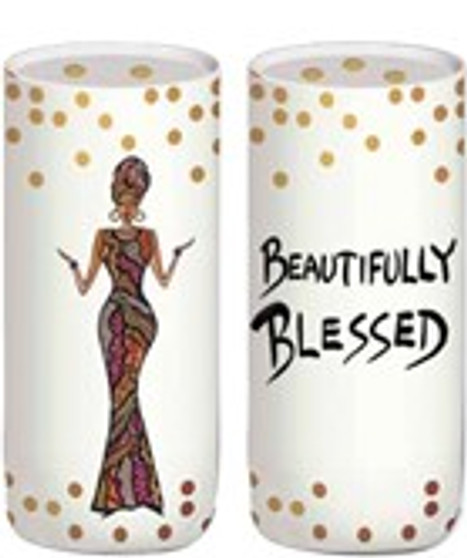 Beautifully & Blessed Salt & Peper Shakers--Cidne Wallace