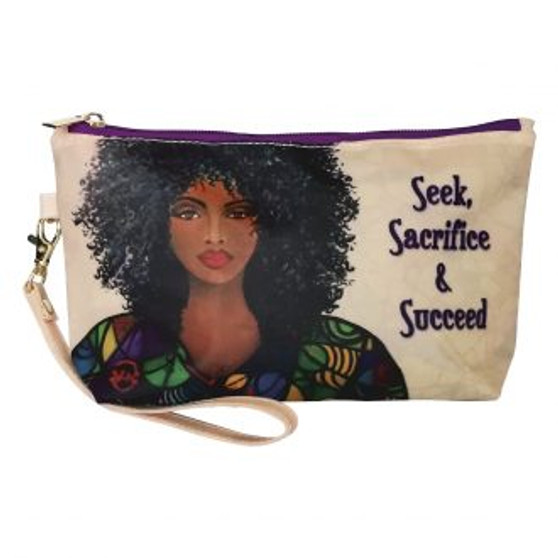 Seek, Sacrifice and Succeed Cosmetic Pouch-Sylvia "GBaby" Cohen