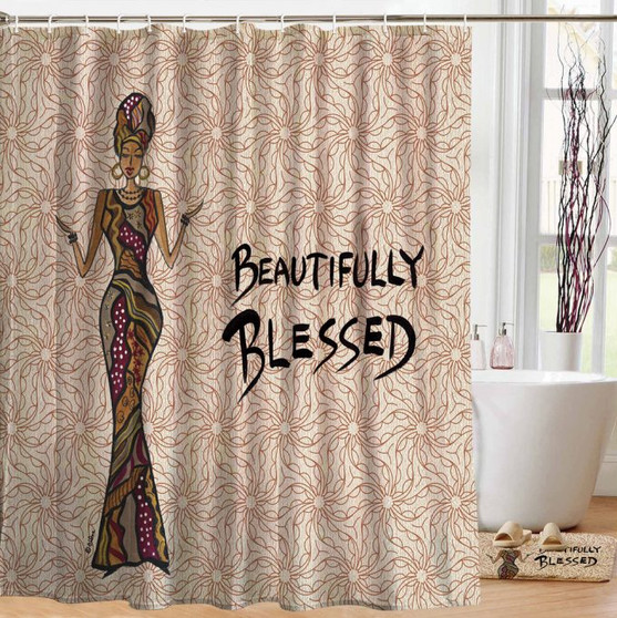 Beautifully Blessed -- Designer Shower Curtains -- Cidne Wallace