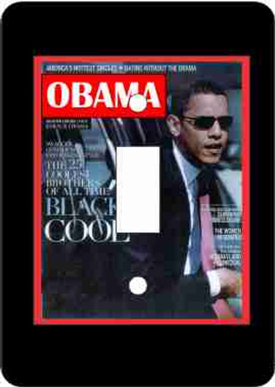 Obama Single Light Switch Cover-Black Cool