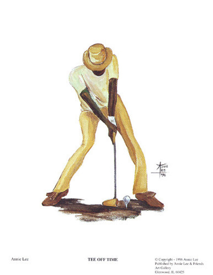 Tee Off Time (mini) Art Print - Annie Lee