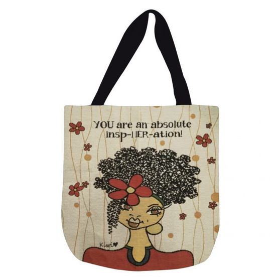 You Are an Insp-HER-ation -- Woven Tote Bags -- Kiwi McDowell