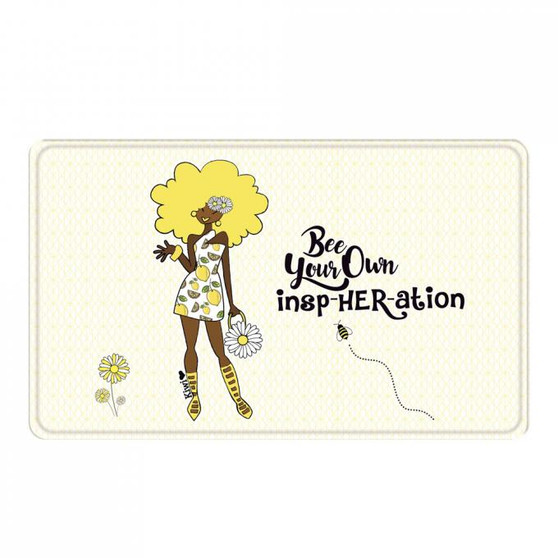 Bee Your Own Insp-HER-ation -- Memory Foam Floor Mat -- Kiwi McDowell