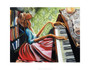  Uptown Piano Player Art Print - Nicole Folkes