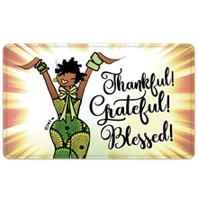 Thankful, Grateful, Blessed -- Memory Foam Floor Mat -- Kiwi McDowell