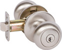 Saxon Knobset with Deadbolt Combo, View Pack