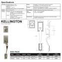 Kellington Single Cylinder Handleset, Black (US19)