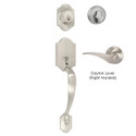 Wicklow Single Cylinder Handleset, Satin Nickel (US15)