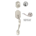 Wicklow Single Cylinder Handleset, Satin Nickel (US15)