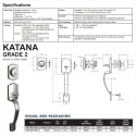 Katana Single Cylinder Handleset, Black (US19)