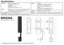 Briona Single Cylinder Handleset, Black (US19)