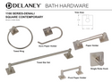 5/8" Diameter 24" Towel Bar Only