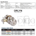 Orlyn Dummy Knob (Pair), View Box