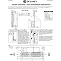 Contemporary Square Privacy Pocket Door Lock