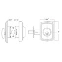 Single Cylinder Deadbolt Square, Black (US19)