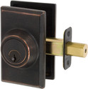 Sandcast Rectangle Deadbolt, Aged Bronze (ABR)