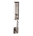 915-Jacksonville Handleset with 615 Interior Plate and 906-Macon Interior Knob Satin Nickel (US15)