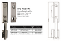 971-Austin Handleset with 615 Interior Plate and 906-Macon Interior Knob