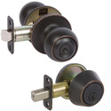 Fairfield Entry Knobset with Deadbolt Combo, Oil-Rubbed Bronze Edged (US10BE)
