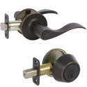 Bennett Entry Leverset with Deadbolt Combo, Oil-Rubbed Bronze Edged (US10BE)