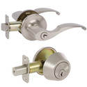 Kendall Entry Leverset with Deadbolt Combo, Satin Nickel (US15)