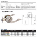 Lashbrook Lever Handleset Interior Trim, Left Hand, Polished Brass (US3)