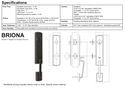 Sorado Full Plate Interior for Briona Handleset, Right Hand, Oil-Rubbed Bronze Edged (US10BE)