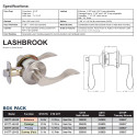 Lashbrook Entry Leverset Combo, View Box, Satin Nickel (US15)