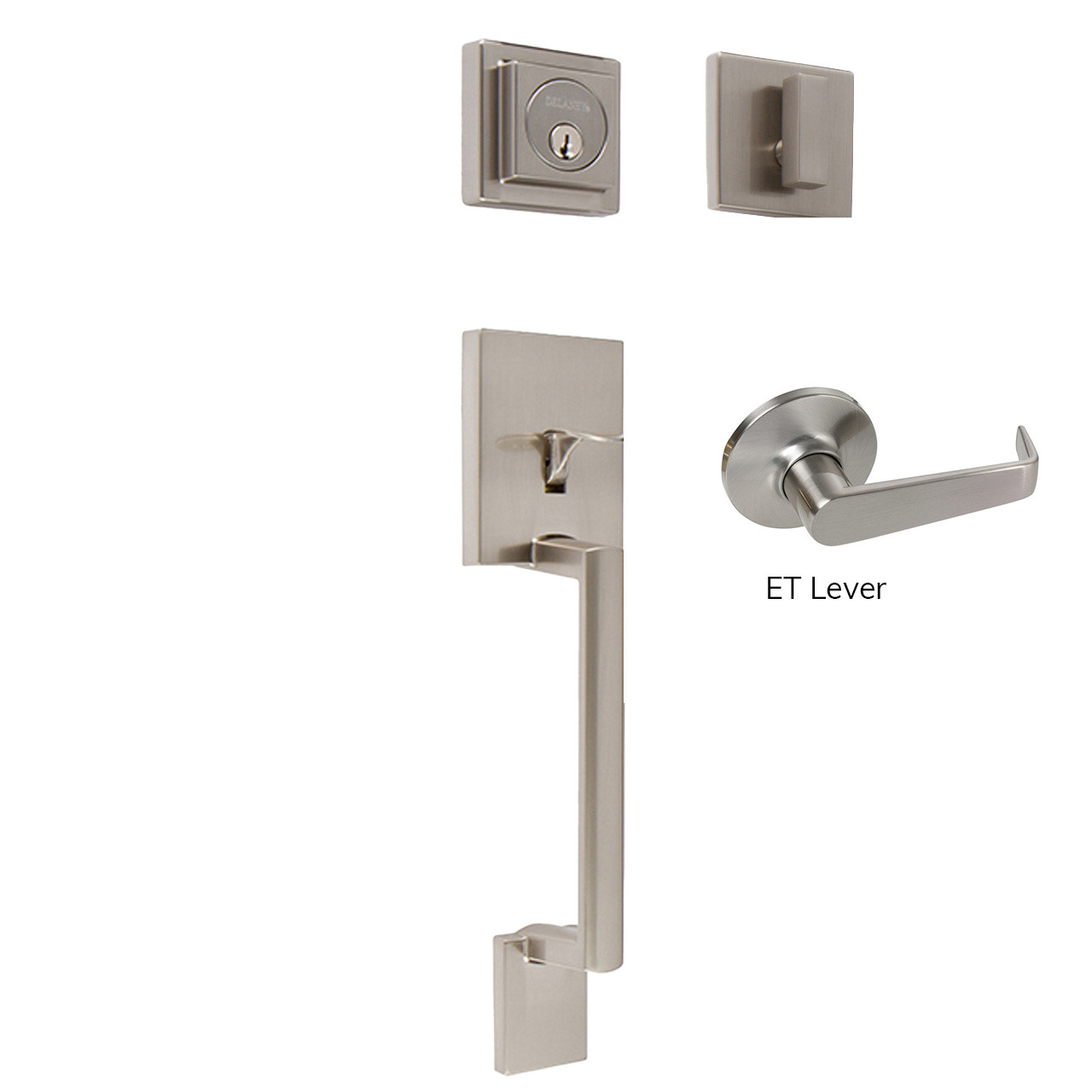 Avino Single Cylinder Handleset, Satin Nickel (US15) - Delaney