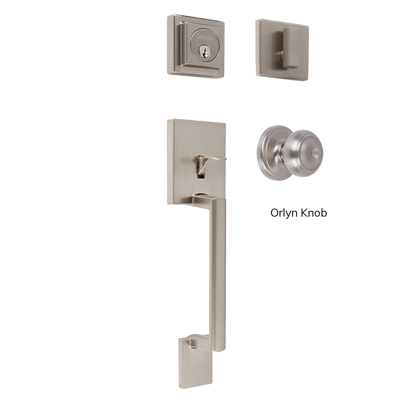 Avino Single Cylinder Handleset, Satin Nickel (US15) - Delaney